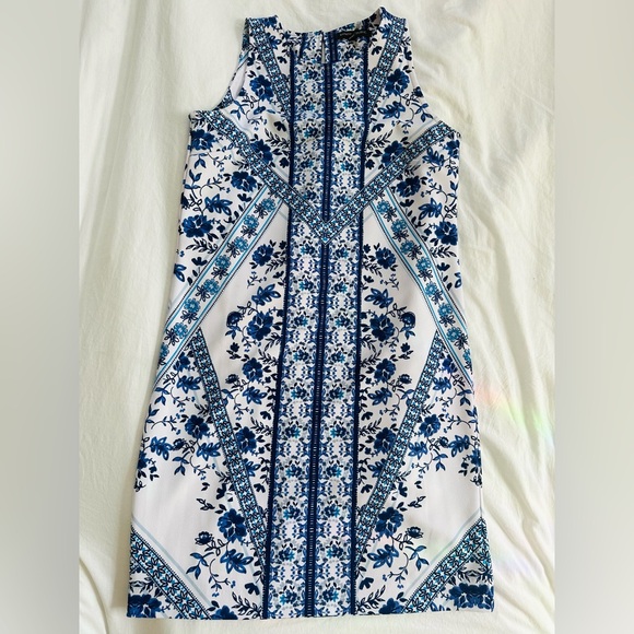 Banana Republic Blue and White Floral Midi Dress - Picture 1 of 3